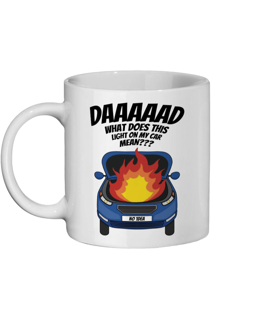 Dad Car Joke Mug | Car Advice From Dad | Father's Day Mug - Front View