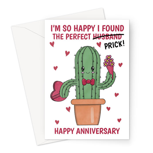Funny Anniversary Card For Husband - Cactus Pun