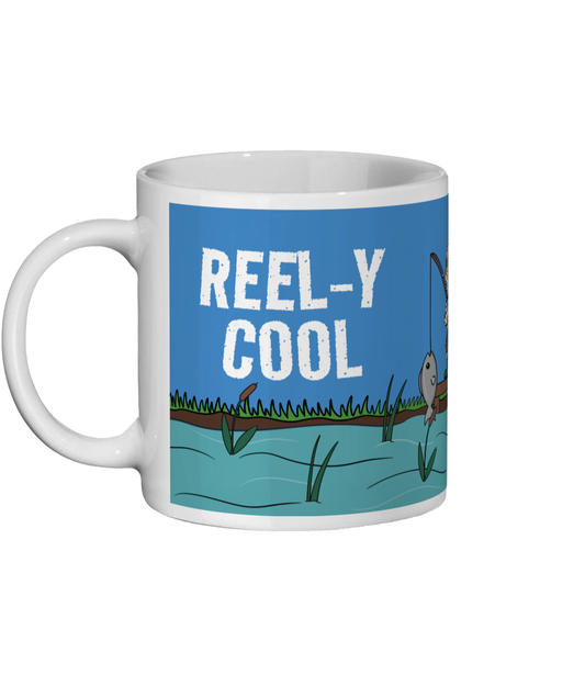Fisherman Dad Mug | Reel-y Cool Dad | Funny Father's Day Mug - Front Side