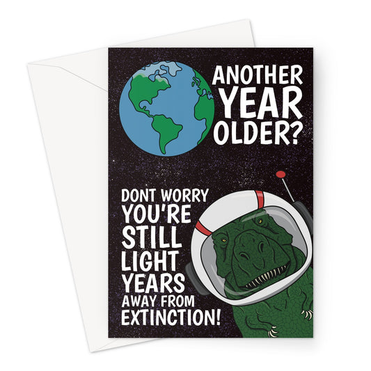 Joke Dinosaur Birthday Card For Old Person