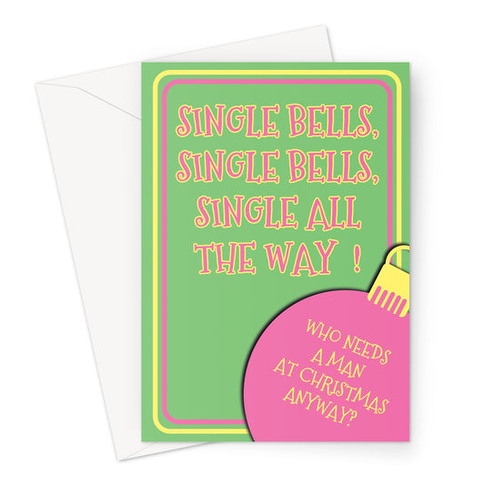 Christmas Wishes For Friend - Single Lady Xmas Card
