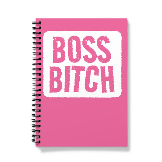 Funny Boss Bitch Notebook - Pink